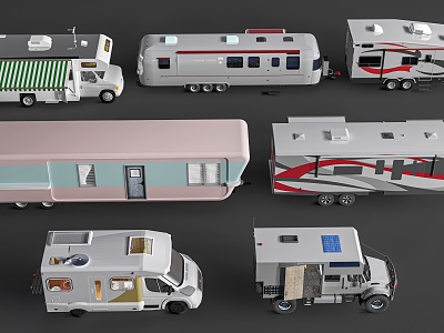 Modern RV Camper Trailer model