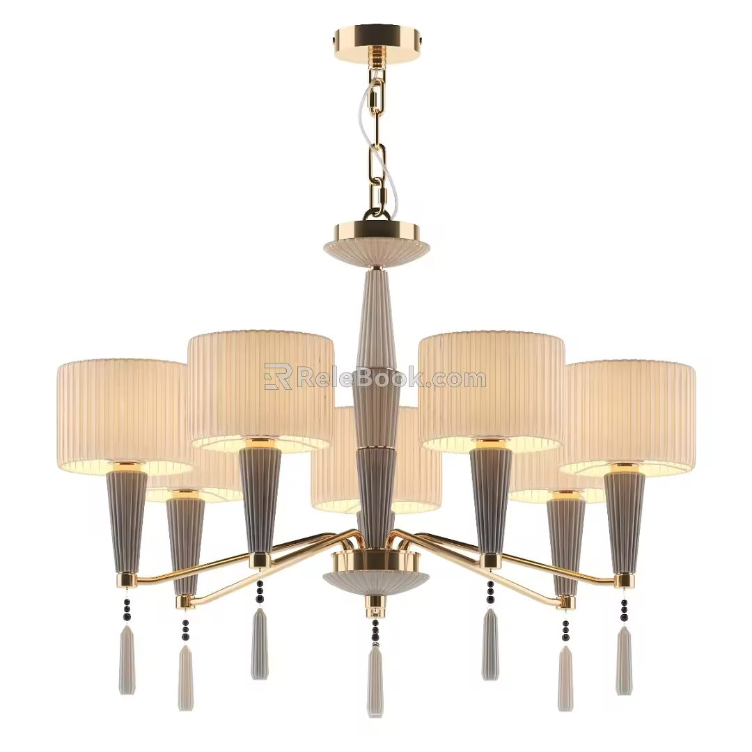 New Chinese Chandelier 3d model