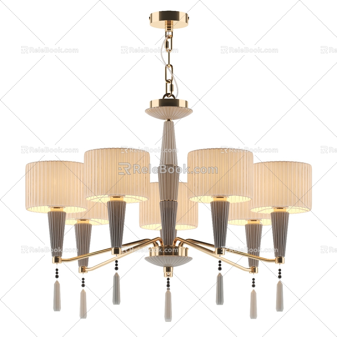 New Chinese Chandelier 3d model