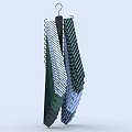 Multiple Colored Striped Shirts Hanging On A Single Hanger