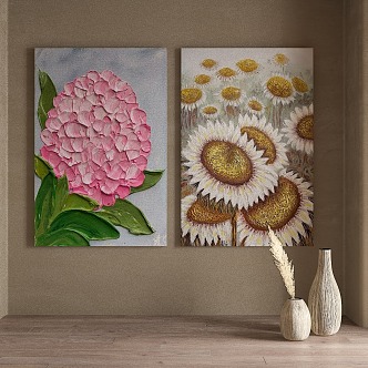 American retro decorative painting 3d model