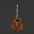 Wooden Acoustic Guitar With Natural Wood Grain Body Smooth Neck And Steel Strings