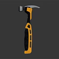 Practical Hardware Tool Hammer With Yellow And Black Handle And Metal Head Design
