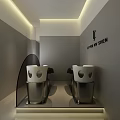 Modern Warm Pastel Beauty Nail Salon Interior Design With Practical Workstations And Clear Product