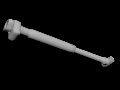 White Mechanical Connecting Shaft With Joints At Both Ends Elongated Structure 3d model