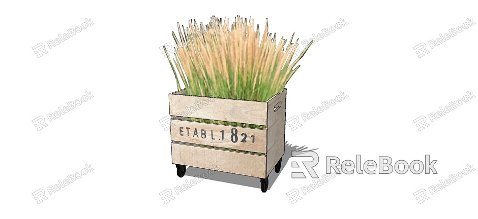 Modern flower box flower bed model