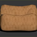 Orange Plush Bean Bag Chair Soft Texture Cozy Living Room Seating Furniture