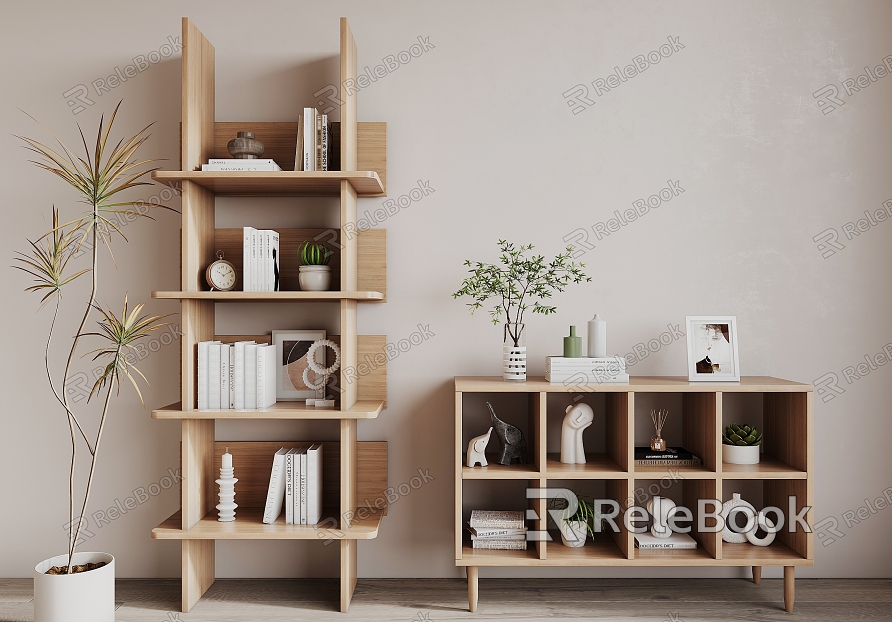 Nordic Bookshelf Storage Rack model