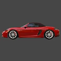 Sleek White Silver Convertible Sports Cars With Red Roof Sporty Design And Alloy Wheels