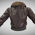 Jacket Leather Jacket Leather Jacket Coat Clothes Military Coat 3d model