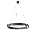 Modern Circular Ring Shaped Chandelier With Metallic Frame And LED Lighting 3d model