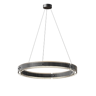 Metal round chandelier 3d model