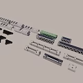 Modern panel vents 3d model