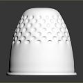 Silver Metal Thimble With Small Holes For Sewing Projects And Crafts