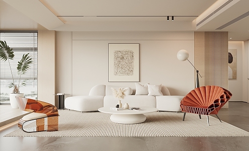 modern living room 3d model