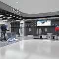 Spyder Clothing Store Interior With Mannequins Displayed Apparel And Digital Screen