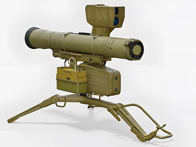 Portable Anti Tank Weapon System With Tripod Mount Optical Sight And Launch Tube 3d model Portable Anti Tank Weapon System With Tripod Mount Optical Sight And Launch Tube 3d model