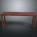 Modern Wooden Outdoor Chair in Reddish Brown with Simple Durable Design for Patio