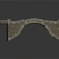 Stone Arch Bridge Model With Ancient Masonry Design And Brick Structure 3d model