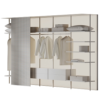 modern coat rack wardrobe 3d model