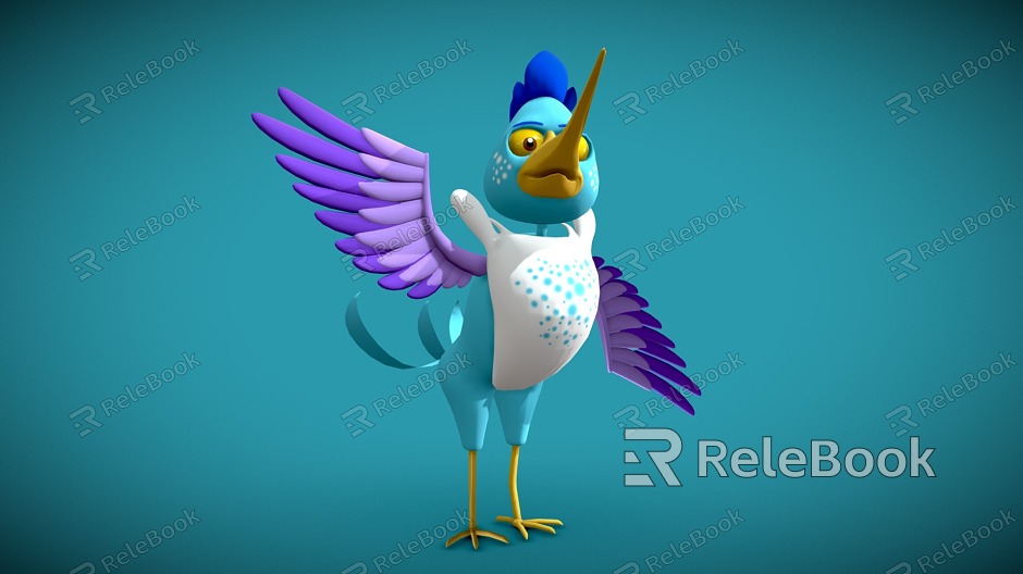 Modern bird cartoon bird model