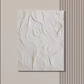 Simple White Texture Hanging Painting 3d model