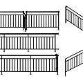 Different Metal Fence Designs Showcasing Straight And Corner Railings Structures