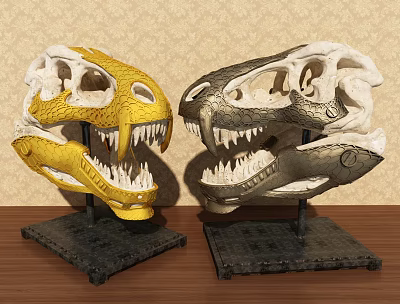 Modern Ornaments Dinosaur Skull Specimen 3d model