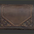 Brown Leather Storage Box With Intricate Carved Decorative Patterns And Vintage Style
