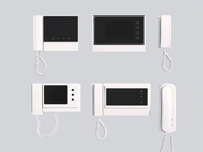 Different Modern Doorbell Designs With Screen And Classic Styles For Home Use 3d model