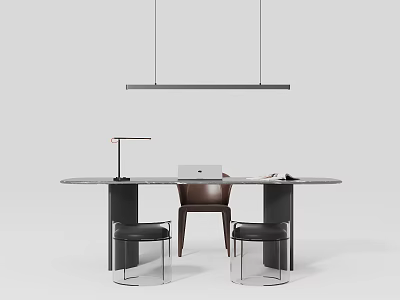 Italian desk and chair combination 3d model