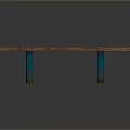 Rustic Wooden Bench With Slatted Design And Metal Legs For Indoor Outdoor Decor
