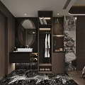 Modern Hotel Room Interior With Twin Beds Wooden Wall Design And Lighting