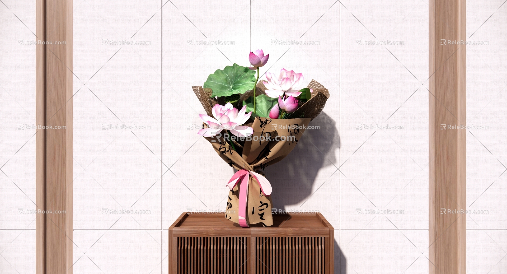 Chinese-style bouquet lotus flower bouquet lotus flower flower flower festival bouquet floral combination flower ornaments 3d model