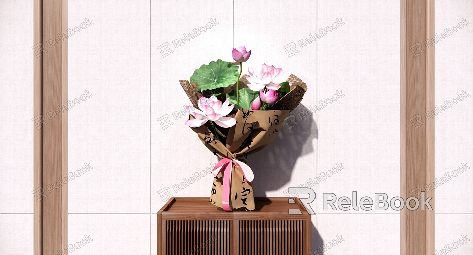 Chinese-style bouquet lotus flower bouquet lotus flower flower flower festival bouquet floral combination flower ornaments model