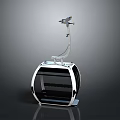 Modern Cable Car Cabin Structure With Metal Frame And Transparent Glass
