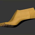 Five Yellow Shoe Toe Shapes Arranged In Row On Black Background