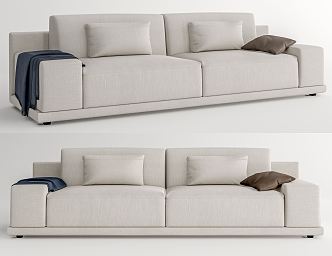 Modern double sofa 3d model