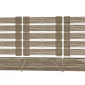 Natural Bamboo Fence With Horizontal Slats For Outdoor Garden Decoration