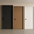 Interior Hinged Doors in Various Colors with Sleek Design and Black Handles