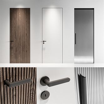 Modern swing door 3d model