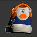 White Orange Blue WINGON Sneakers with Casual Design and Comfortable Sole