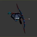 Blue Skinned White Haired Archer Game And Movie Character With Bow Arrows And Ornate Outfit