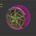 Stylish Michelin Tire With BMW Alloy Wheel And Checkerboard Pattern Design