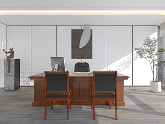 Modern Office Desk and Chair Manager Desk and Chair Boss Desk and Chair 3d model