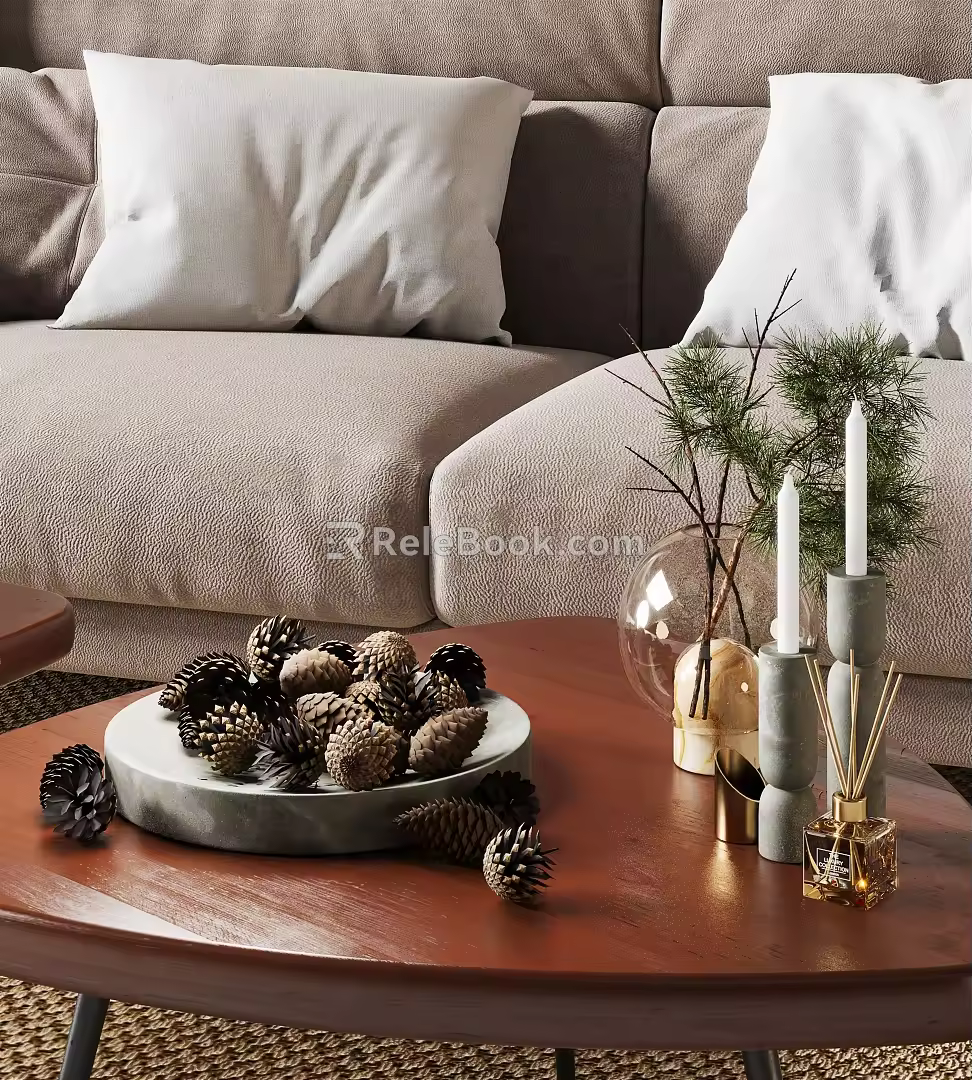 Modern Double Sofa Double Sofa Combination 3d model