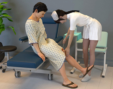 Modern double nurse 3d model