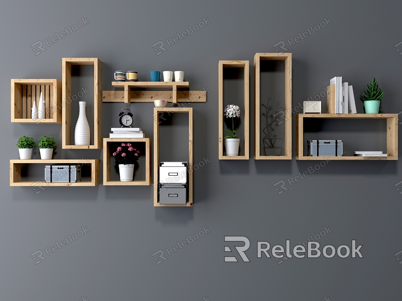 Modern Wall Shelf Storage Rack model