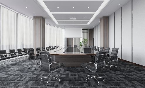 Modern Meeting Room Meeting Table and Chair 3d model