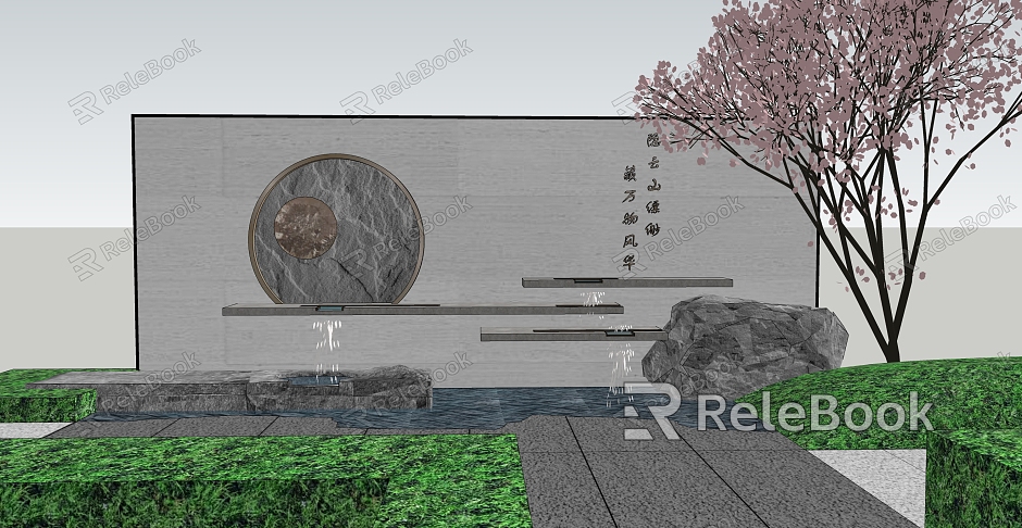 New Chinese style landscape wall landscape wall model